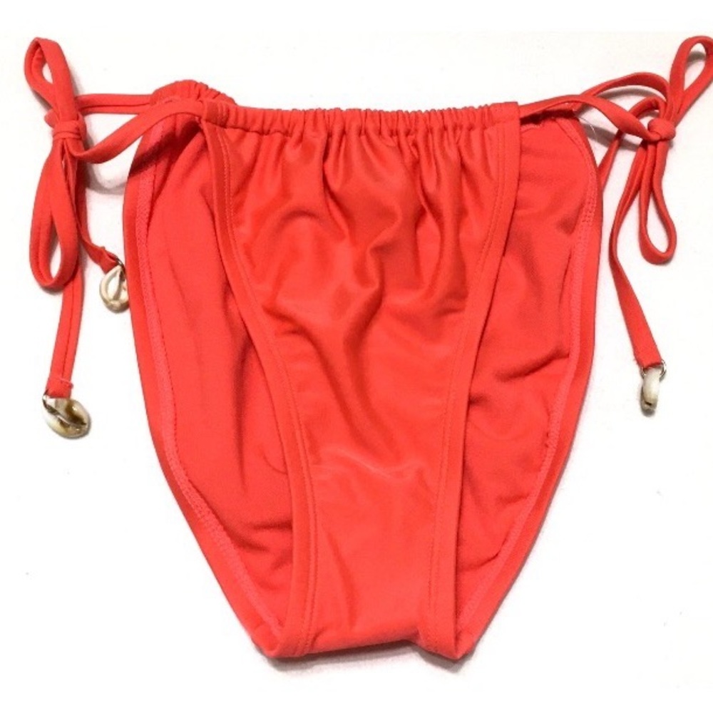 Wild Fable S 4-6 Shell Bead Low Rise Adjustable Side-Tie High Leg Bikini Bottom